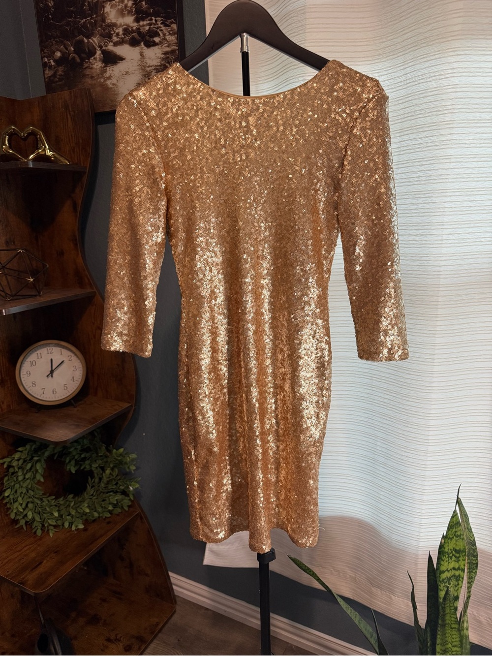 Glamour Gold Sequin Dress